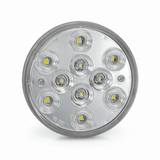 4" Round Dual Color Red/White With Green Strobe Led Light 12/24V