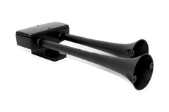 Dual Bully Horns Black Plastic  15.5"