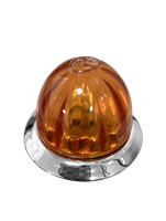 3/4" Mini Watermelon Hero LED Light - Amber Light / Amber Lens