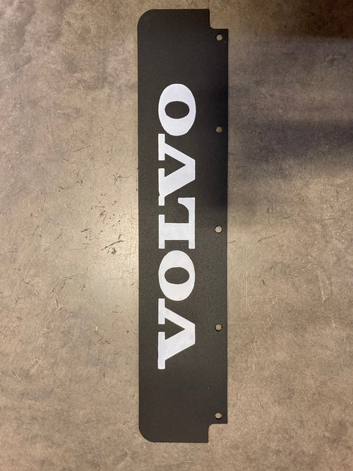 Mud Flap 24” X 5” Plastic Black Flap Kit for quarter fenders with fits Volvo logo & hardware (PAIR)