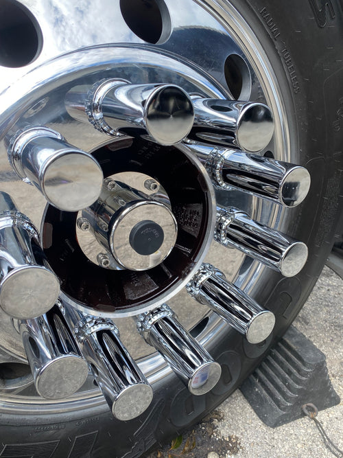 Hub Cap 6 holes Stainless Steel ( PAIR)