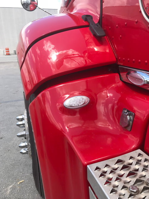 Amber Lightning Oval Side Turn / Side Marker Fits Peterbilt Replacement Maxxima