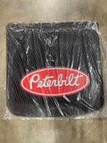 Mud Flap 24” X 24” fits Peterbilt Color black Logo Center (Pair)