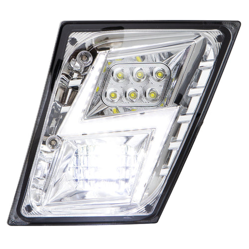 Chrome Housing High Power LED Fog Light for Volvo VN/VNL - Driver Side