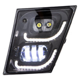 Black High Power LED Fog Light for 2003 - 2017 fits Volvo VN/VNL Driver Side
