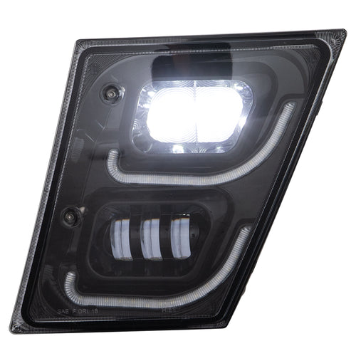 Black High Power LED Fog Light for 2003 - 2017 fits Volvo VN/VNL Driver Side