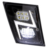 Black High Power LED Fog Light for 2003 - 2017 fits Volvo VN/VNL Passenger Side