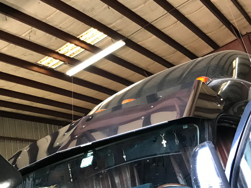 20” Visor Fits Peterbilt 387 And 587 Models S.Steel