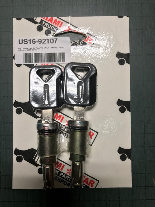Key Cylinder Lock fits Volvo VN, VNL, VT Models 2 Keys 2 Cylinders