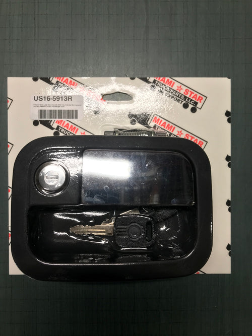 Exterior Side Latch Door Handle With Key Cylinder fits Kenworth And fits Peterbilt Trucks