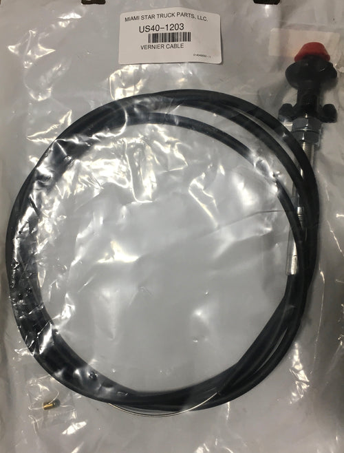 PTO cable Vernier Adjustable Control Cable Assembly - 10'