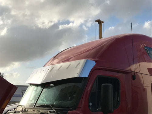 18 1/2” Visor V-Style 8 Hidden Light Holes. fits Freightliner Cascadia And Day Cab 2008-2017