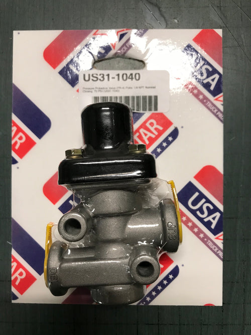 Pressure Protection Valve (PR-4) Ports: 1/4 NPT Nominal Closing: 70 PSI