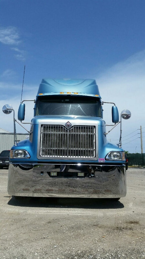 22” Chrome Bumper ( International 9200 & 9400 ) Aero, W/ Tow & 10 Hidden Light Holes