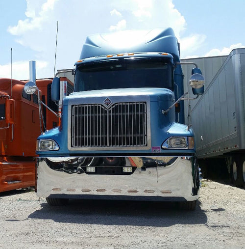 22” Chrome Bumper ( International 9200 & 9400 ) Aero, W/ Tow & 10 Hidden Light Holes