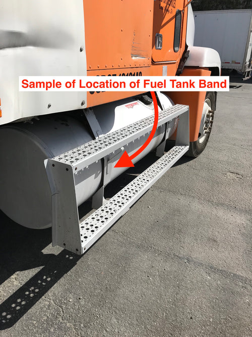 Replacement fuel tank band for Freightliner