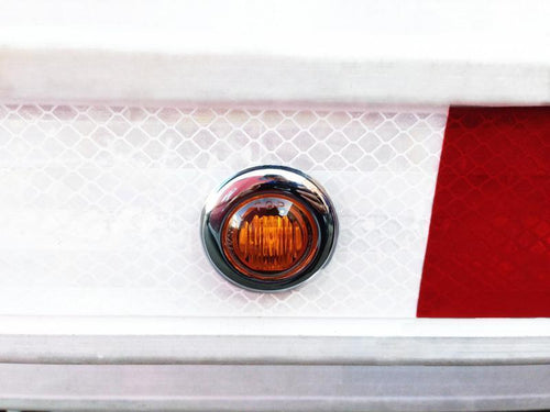 3/4” Round LED Light w/ Grommet and Chrome Bezel Cover