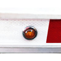 Led 3/4” Red/Clear Grommet & Chrome Bezel Cover 3 Wires