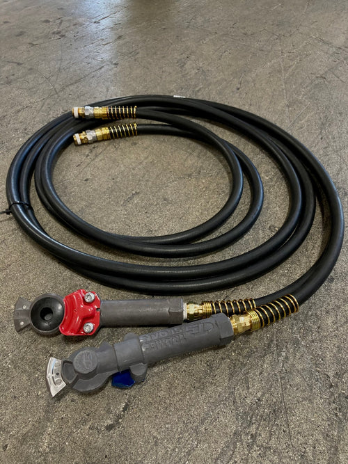 3/8" Black Hoses 12 ft. Powder-Coated MAXXGrip Gladhands