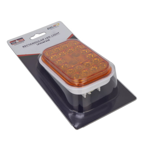 Rectangular Light Amber/Amber 24Leds 12V