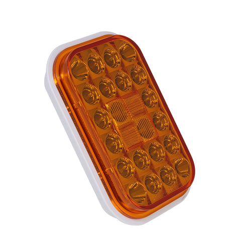 Rectangular Light Amber/Amber 24Leds 12V