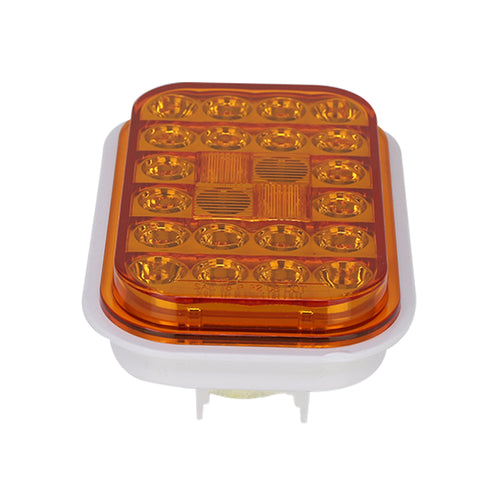 Rectangular Light Amber/Amber 24Leds 12V