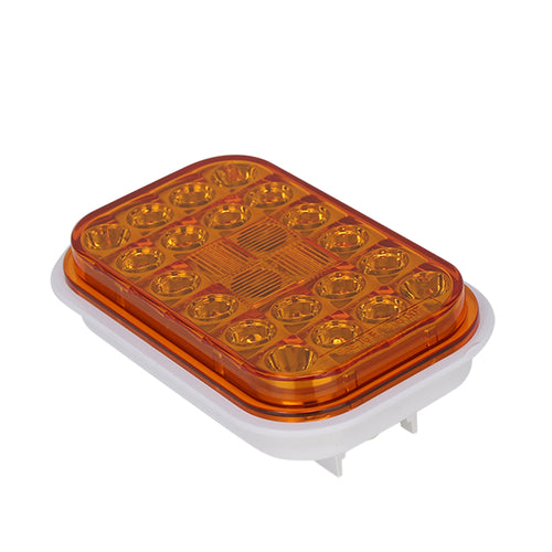 Rectangular Light Amber/Amber 24Leds 12V