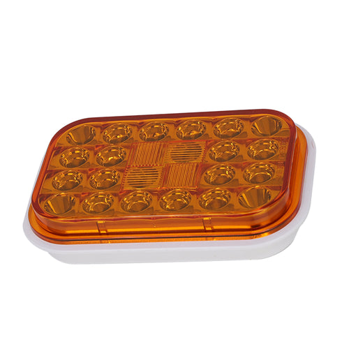 Rectangular Light Amber/Amber 24Leds 12V
