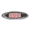 Led Marker Light With Reflector 6 Led Red/Clear, 3 Wires 12V