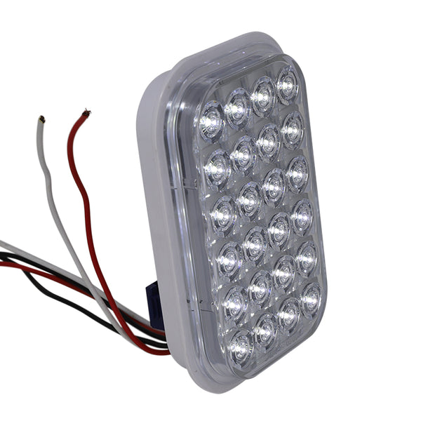 Rectangular Led Light, White Back UP, 24 Leds, 12V – MiamiStar.com