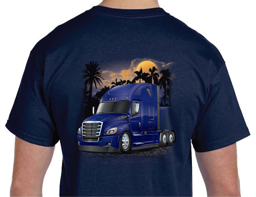 Freightliner Truck T-Shirt, Black, Adult Size L