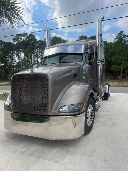 Grille Fits Peterbilt 386 Insert With Mesh S.Steel