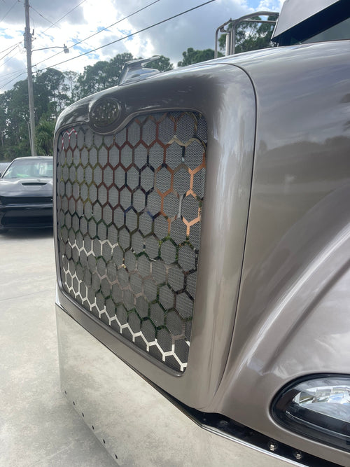 Grille Fits Peterbilt 386 Insert With Mesh S.Steel