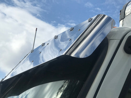 13.5” Visor Fits Freightliner M2, 112, 108SD, 114SD Flat Roof Cab With 10 - 3/4” Light Cut Outs