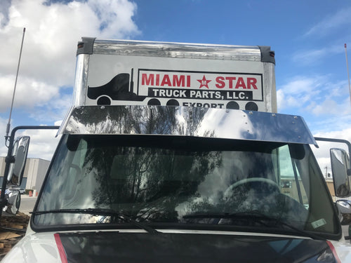 13.5” Visor Fits Freightliner M2, 112, 108SD, 114SD Flat Roof Cab With 10 - 3/4” Light Cut Outs