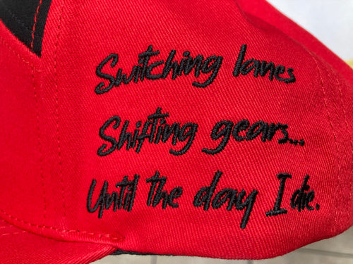 Trucker Skeleton,Red Color, Cap American, 7 panel