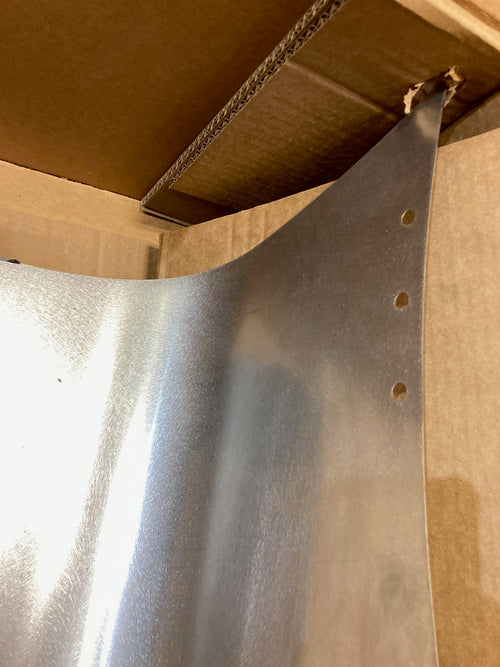 22” To 20” Visor Fits Freightliner Classic / Fld Condo 10 Hidden Lights Hole Stainless Steel