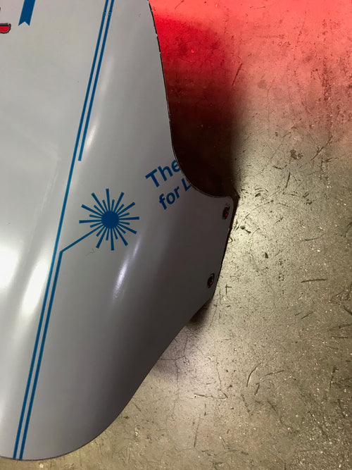 13” Visor Fits Freightliner Classic/FLD Flat Top, With Bracket Mirror Cab, 6 Hidden Lights Hole Stainless Steel