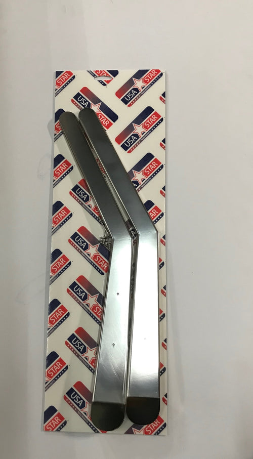 Wiper Covers fits Peterbilt 379, 380 Stainless Steel Wide Design, Pair