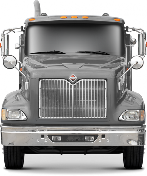 16” Chrome Bumper ( International 9200 & 9400 1997+ ) Aero, W/ Bolt Holes, Tow & Fog Light Holes,