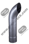 5" x 24" Curved Top ID Aluminized Exhaust Stack