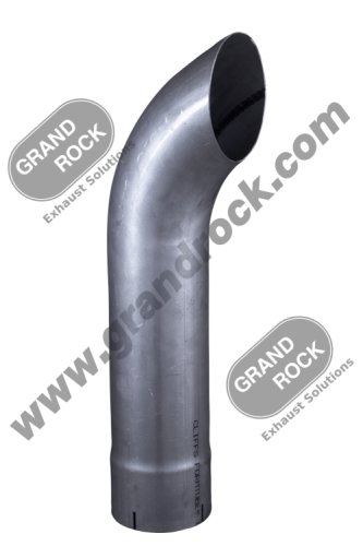 5" x 24" Curved Top ID Aluminized Exhaust Stack