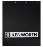 Mud Flap 24” X 30”, 3/8'', Proflex, Black W/ White Logo fits Kenworth