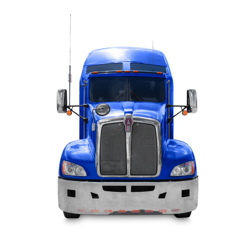 20” Chrome Bumper (Kenworth T660) W/ Air Vent, Tow, 10 Hidden Light Holes & Fog Light Holes