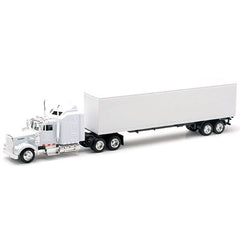 Toy Truck, White Cab And White Trailer 1:43 Scale, Kenworth W900