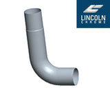 Lincoln Chrome 8” Seamless 90° Elbow Top Leg 29”, Lower Leg 24” OD