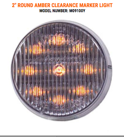 2" Round Amber/Clear Clearance Marker Light Maxxima