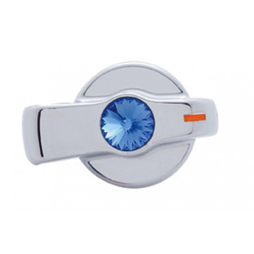 A/C Knob (Newer Model) With Blue Crystal For 2005-2010 Freightliner