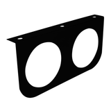 Black Painted Steel Double Light “L” Shape Mounting Bracket Only
