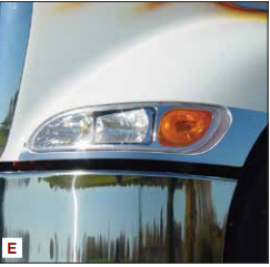 Under Headlight Trims fits Peterbilt 387